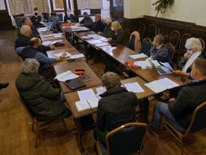 Kington Town Council discussing Herefordshire Council's car parking charges proposal
