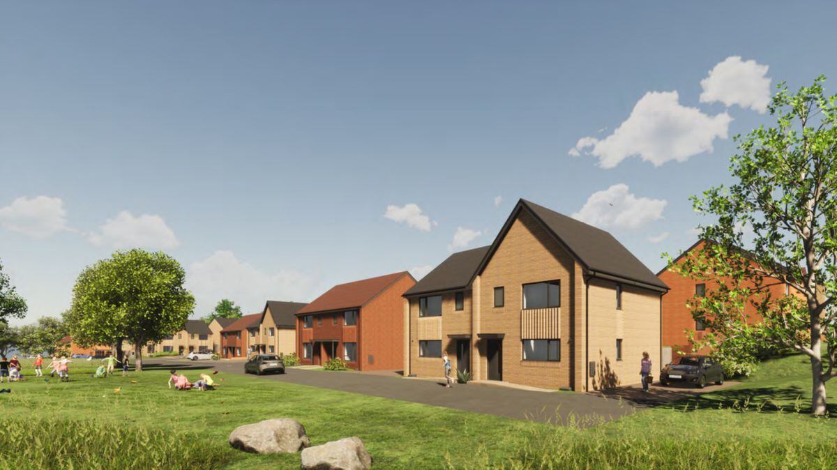 An artist's impression of how the homes will look