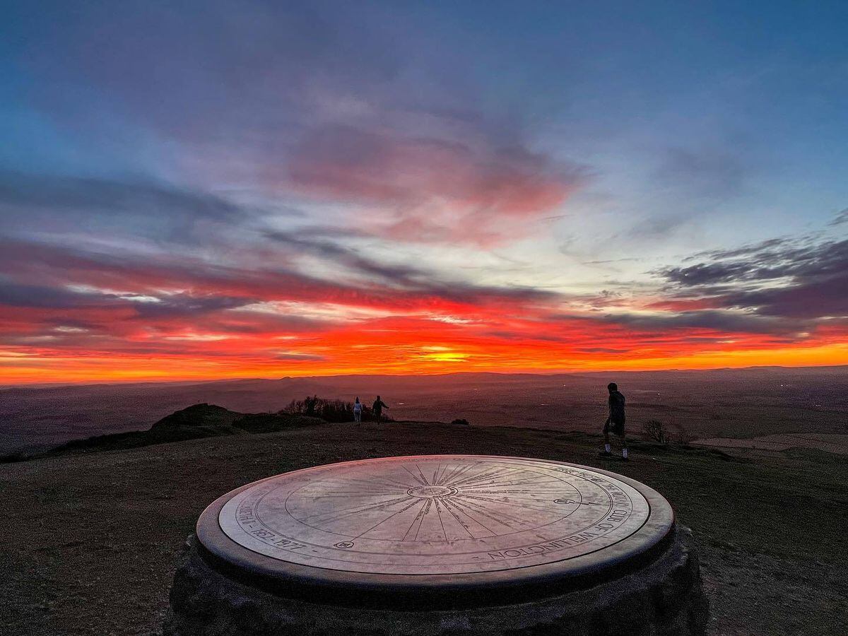 From on top of the Wrekin, photographed by @through_claires_eye