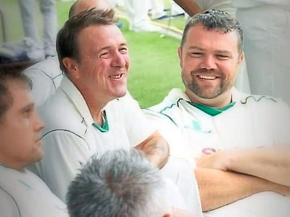 Eugene McCarney, right, with Phil Tufnell.
