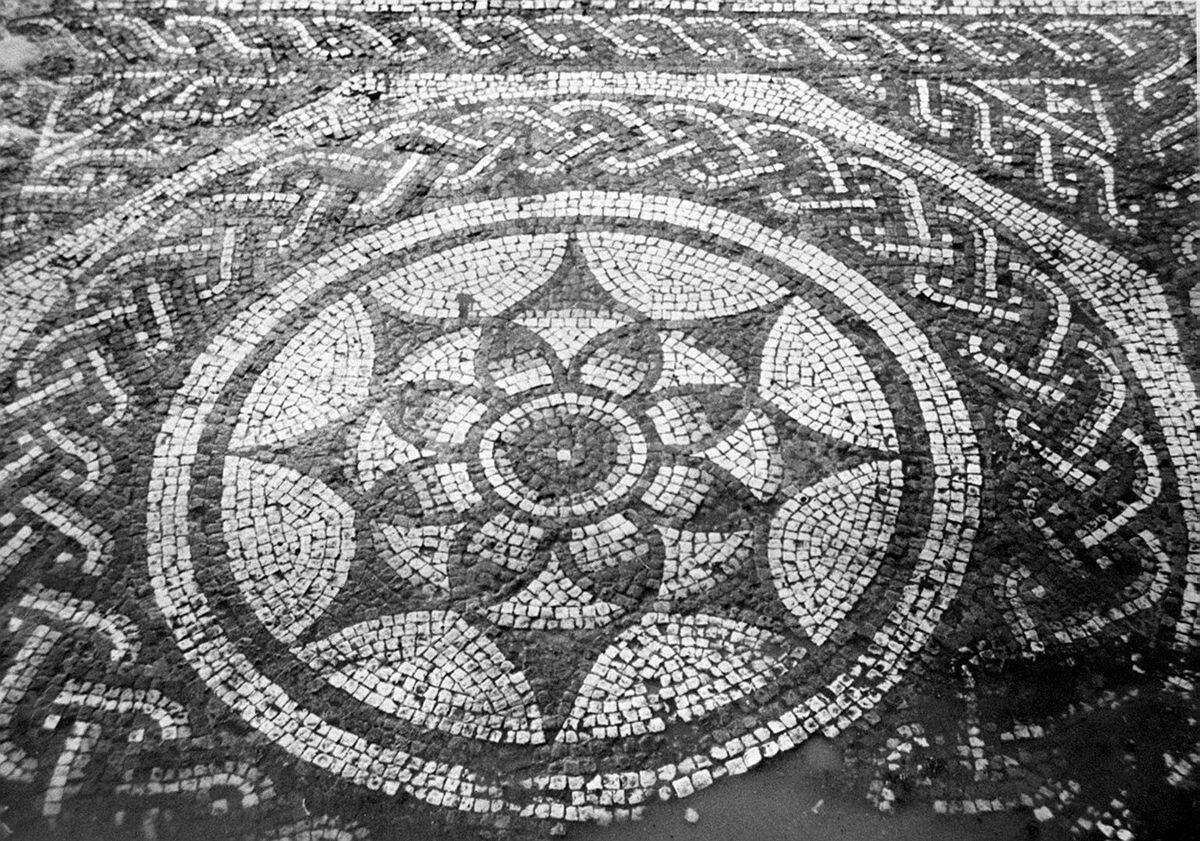 This spectacular Roman mosaic was uncovered. Picture: the late Stan Turner.