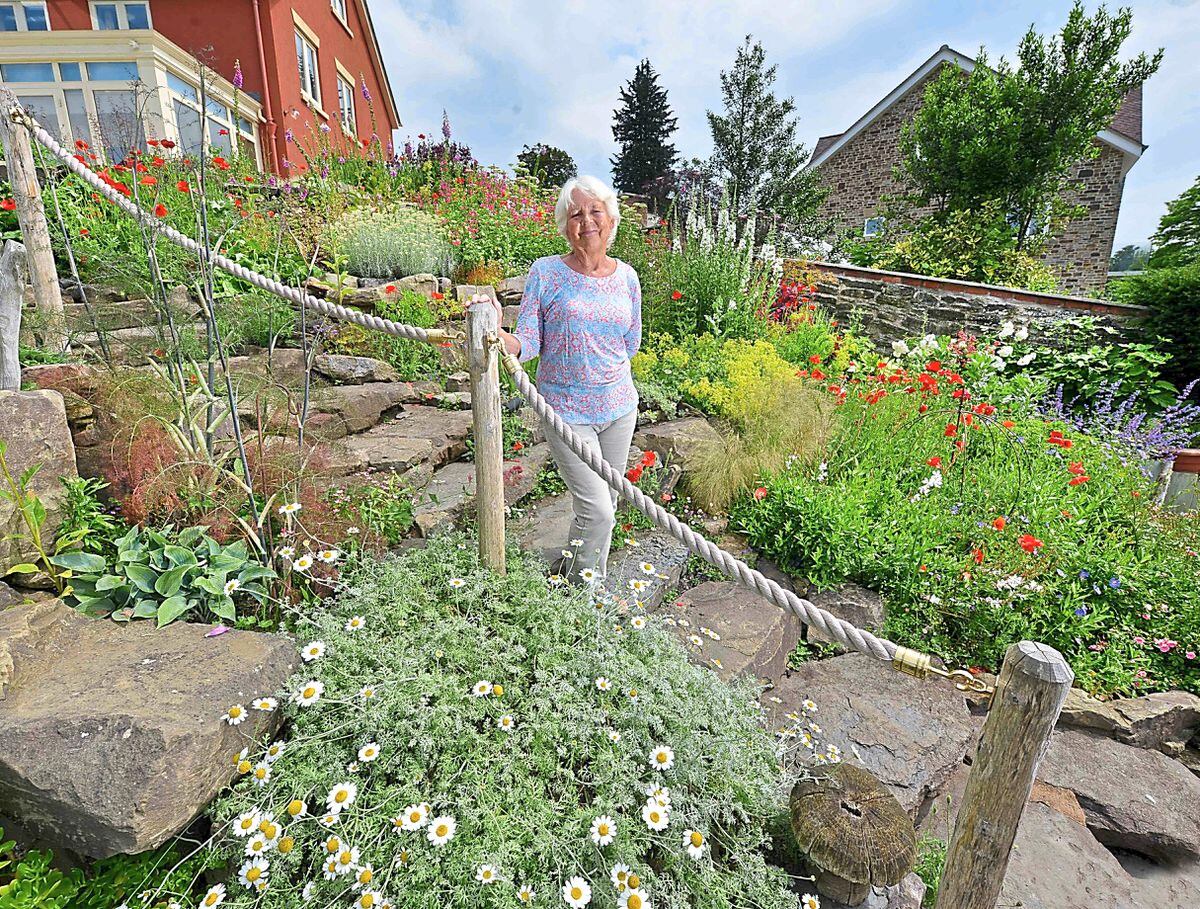Chris Evans will be showing off her garden to the public in Ludlow this weekend