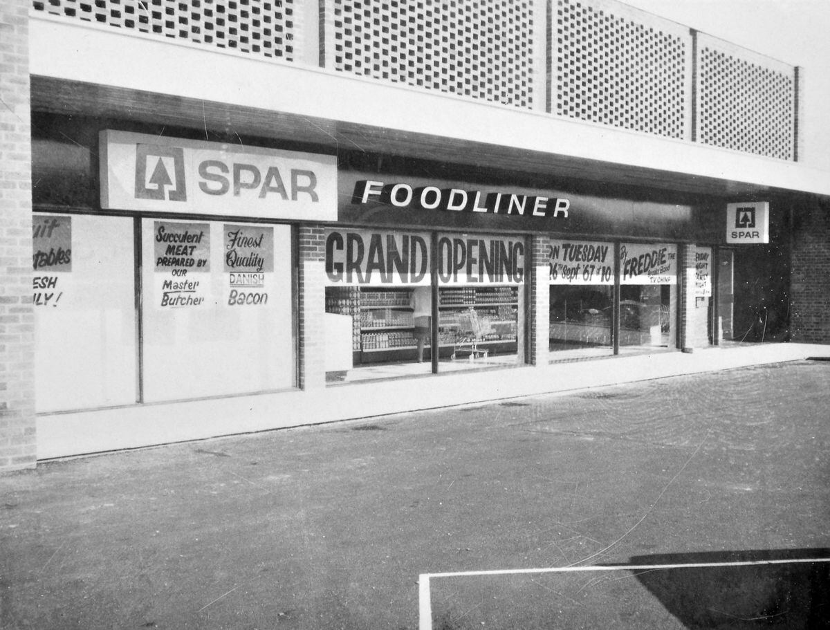 As you may be able to make out from the poster in the window, Freddie, the famous TV chimp from Brooke Bond tea adverts, was billed as performing the grand opening of this new Spar Foodliner store bringing the one-stop shopping revolution to Stanmore Drive, Trench, on September 26, 1967. But on the actual day the Star published a photo... of Judy the chimp opening the store. No explanation was given, but perhaps Freddie was indisposed. Pity, as he was also supposed to hold a tea party.