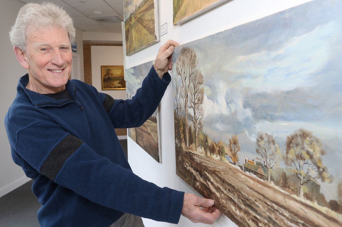 Robert Luckhurt's son, David, is exhibiting his late father's paintings