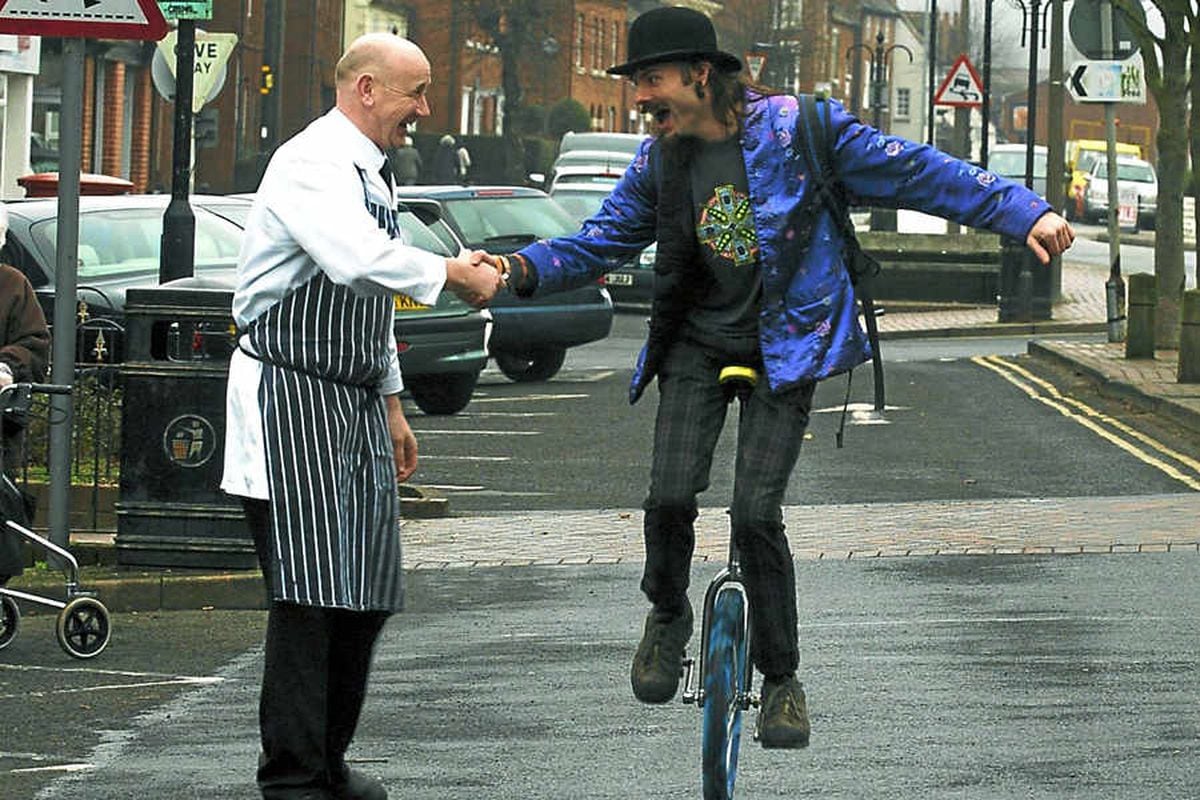 Unicyclist battles cramp on five-hour charity ride from Shifnal to Shrewsbury