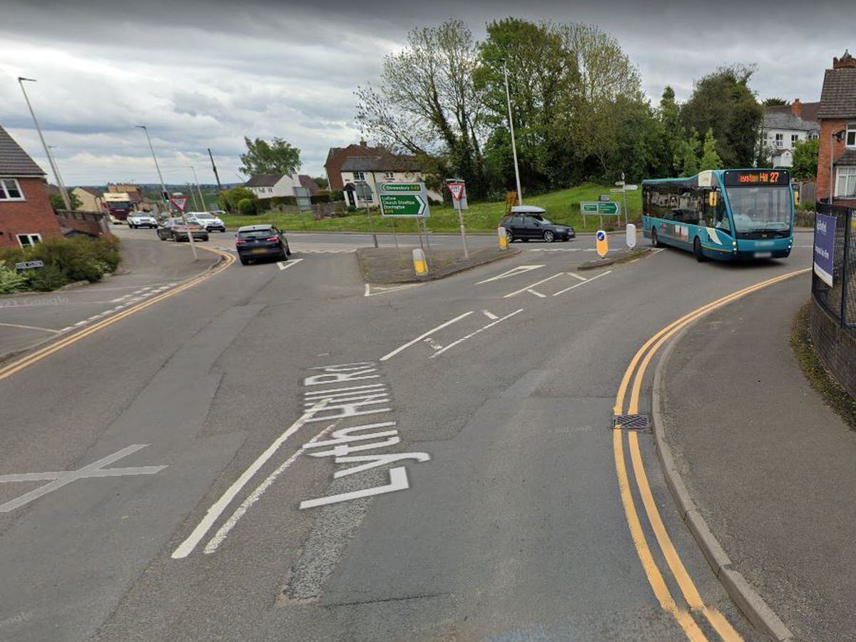 The A49 Hereford Road junction with Lyth Hill Road at Bayston Hill. Photo: Google.