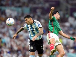 Raul Jimenez in action against Argentina