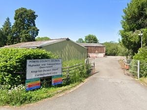 Powys County Council's depot off Mill lane, Presteigne. Picture: Google.