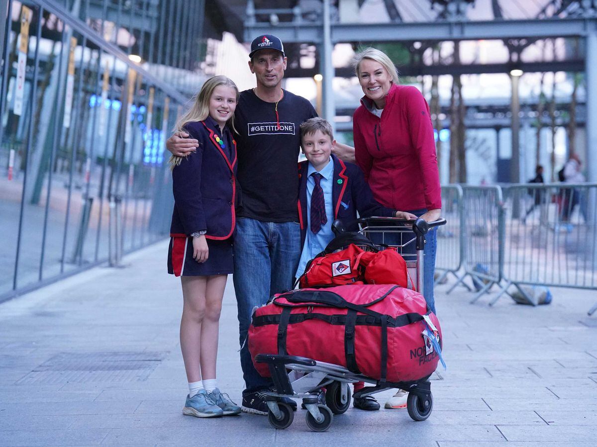British mountaineer Kenton Cool with his family