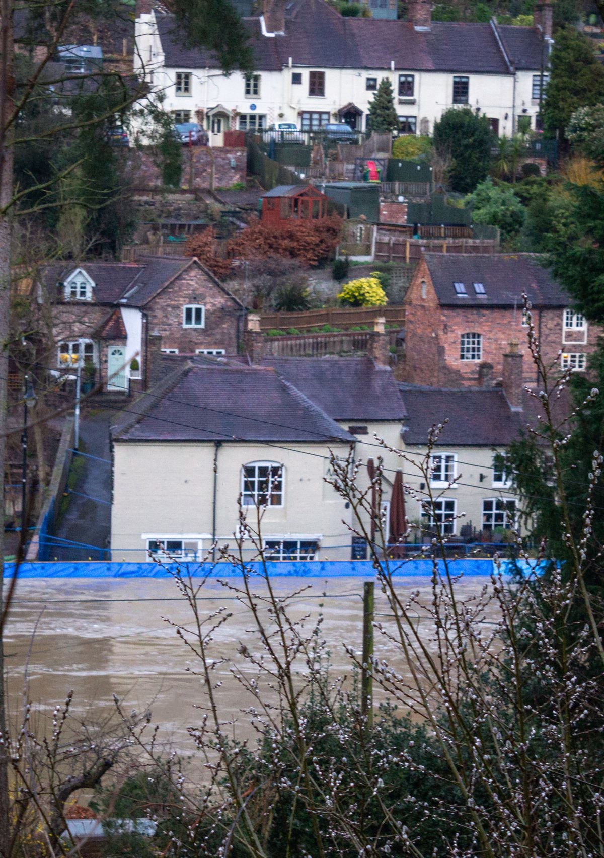 Flooding in Jackfield and Ironbridge. Pic: Dylan Evans