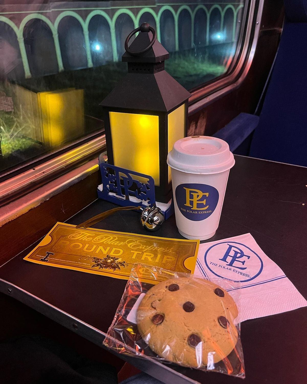 The cookies will be available on the Polar Express 