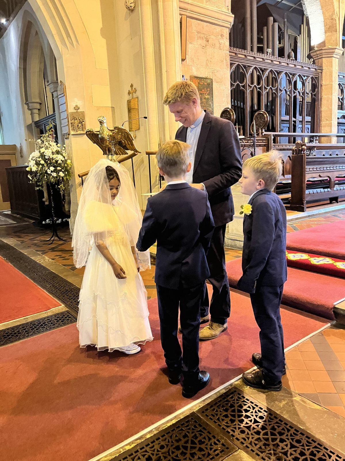 The Year Two pupils took part in the celebration to learn about the Christian faith. Photo: Oswestry School at Bellan House