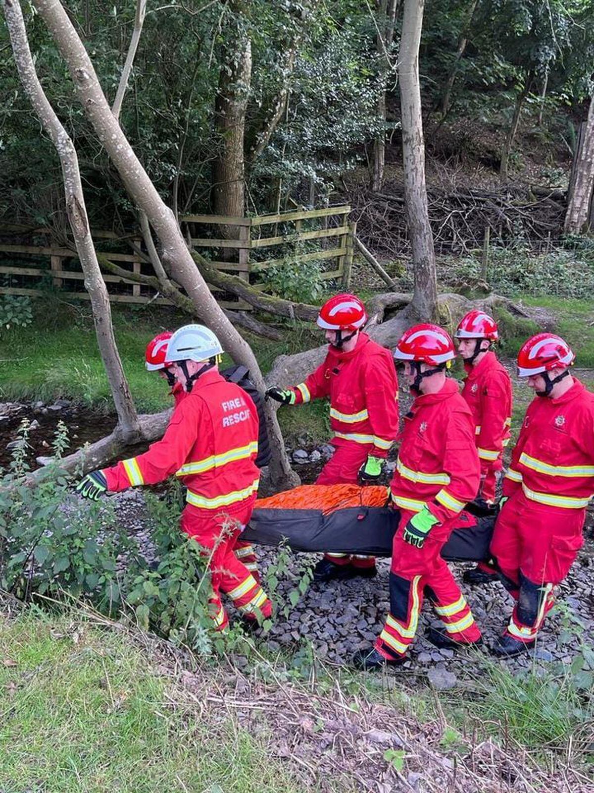 The rescue on Friday. Photo: Church Stretton Fire Station