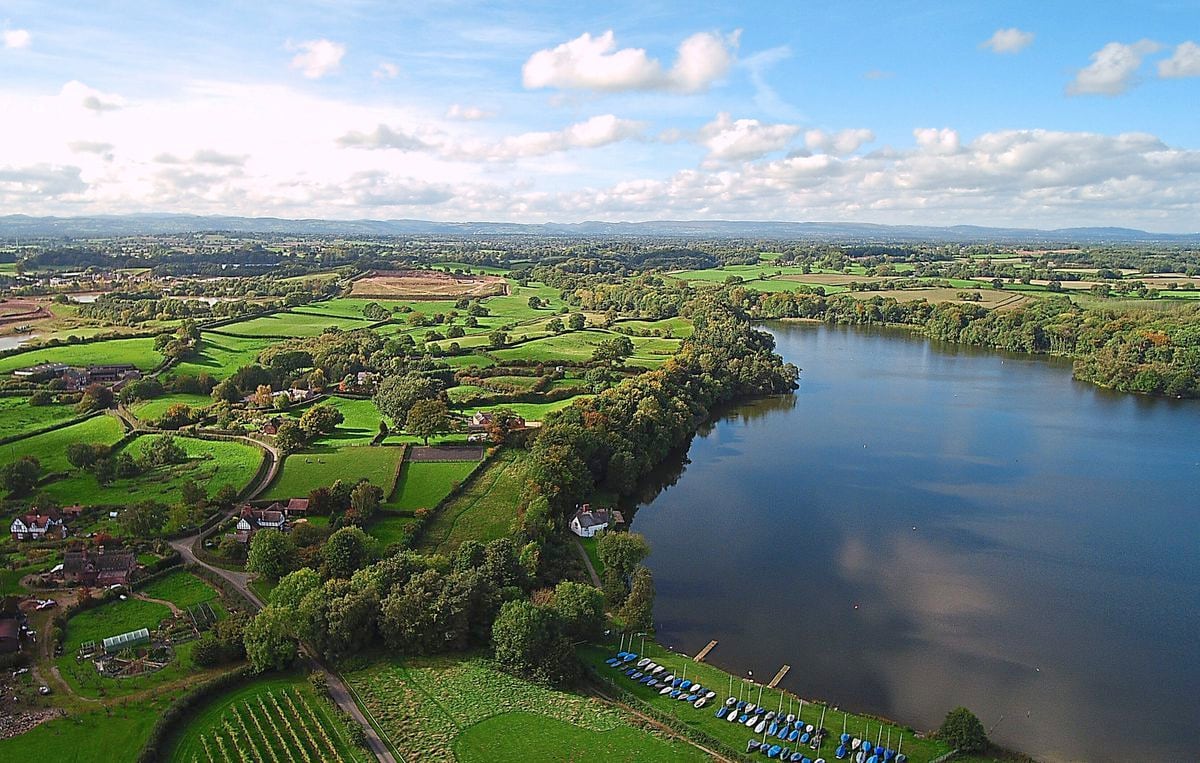 Colemere, near Ellesmere, pictured from above