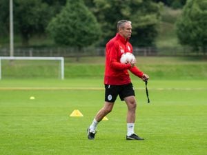 Kevin Wilkin (AFC Telford United Manager) during first preseason training.