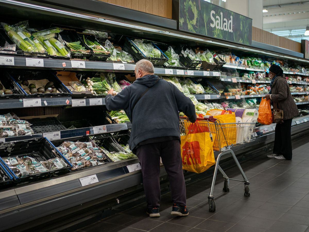 Shoppers in a supermarket