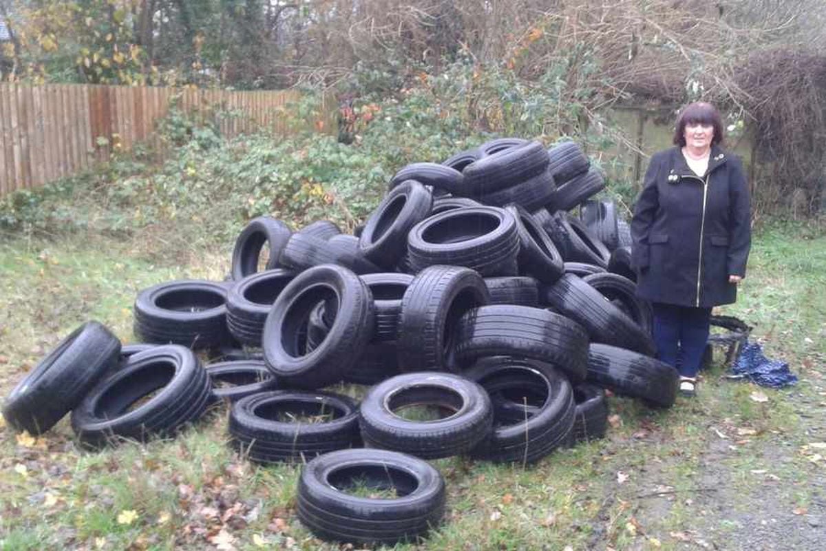 Mother's fury over tyres dumped near home