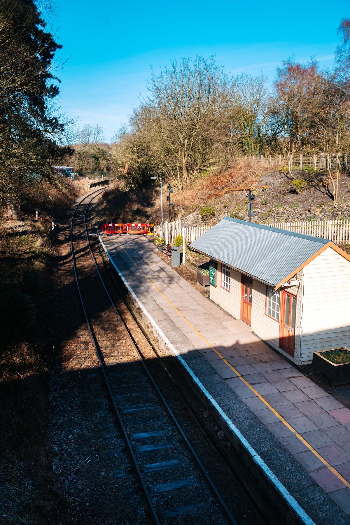 The old Horsehay & Dawley railway station, now a home base for the Telford Steam Railway