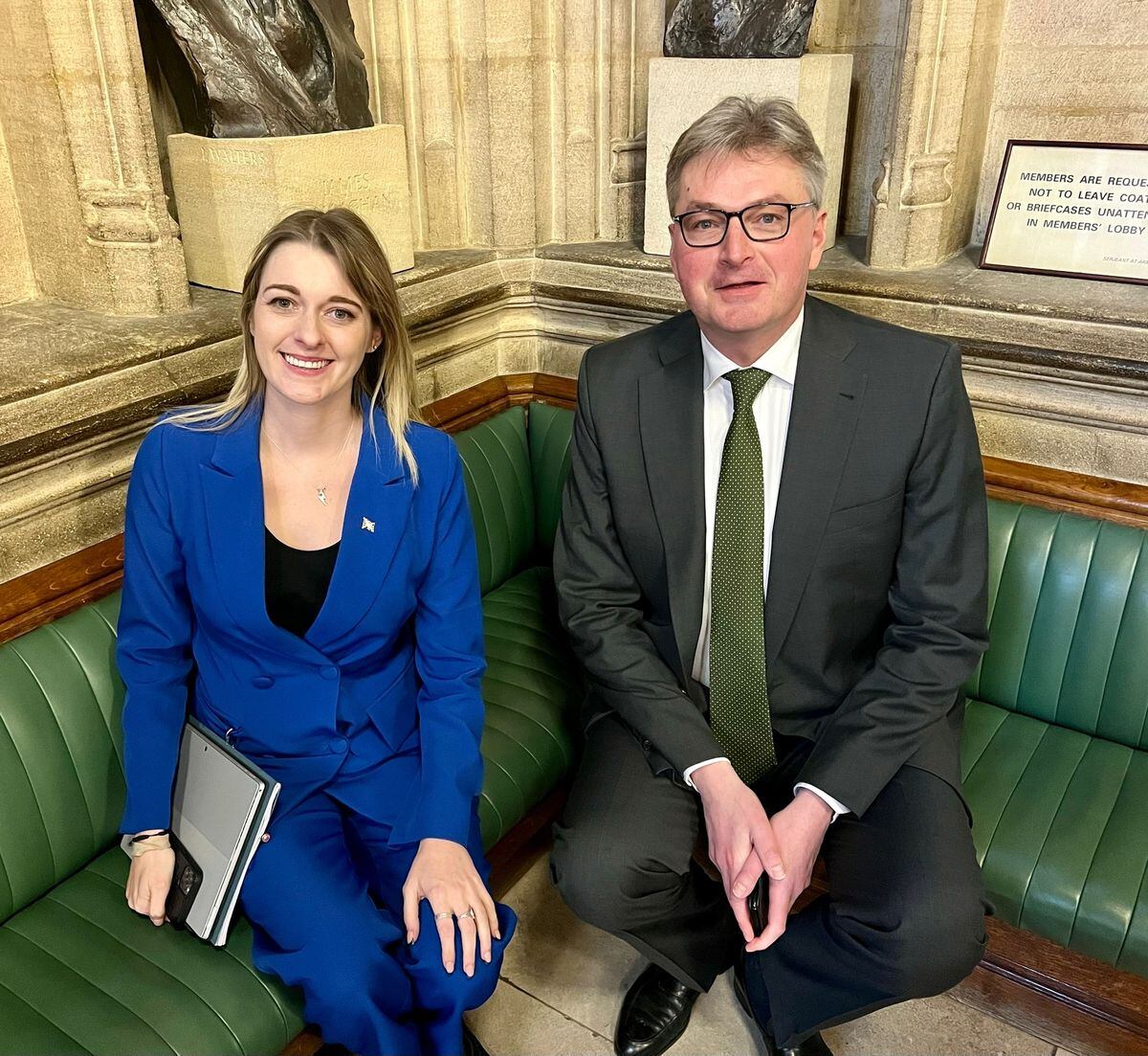 Shrewsbury & Atcham MP Daniel Kawczynski with Levelling Up Minister Dehenna Davison.
