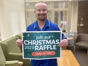 Severn Hospice registered nurse, Ben Codd, is encouraging people to support the raffle.