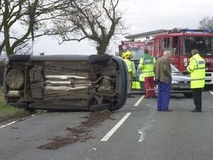 The scene of an accident on the A529 at Woodseaves, near Market Drayton, last year