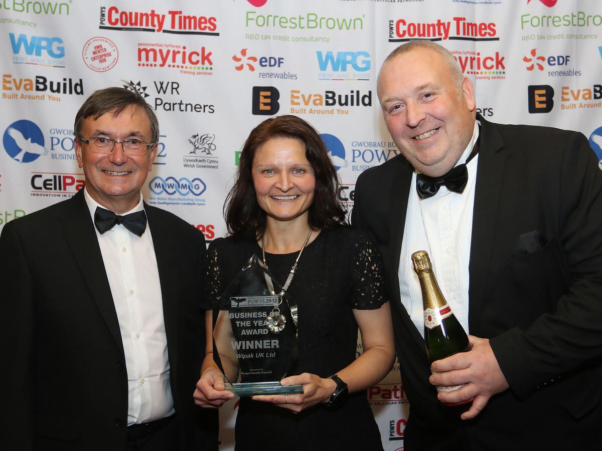 Powys Business of the Year 2022 winners, Wipak UK Ltd, from Welshpool. Photo: Phil Blagg Photography.