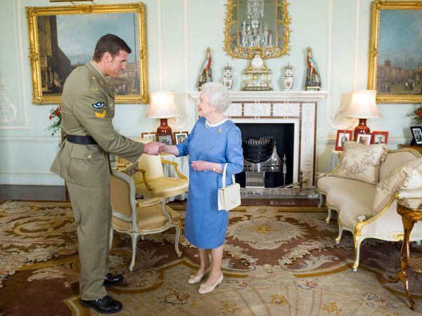 The late Queen greets Ben Roberts-Smith