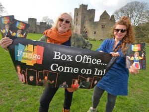 Ludlow Fringe Festival, left, festival director Anita Bigsby, and community and education co-ordinator Jess Laurie, at Ludlow Castle.