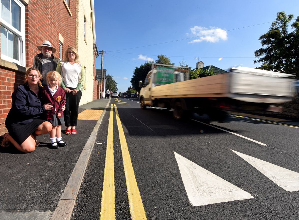 Parents had complained about the new speed bump outside Ludlow Primary School saying it actually made vehicles faster