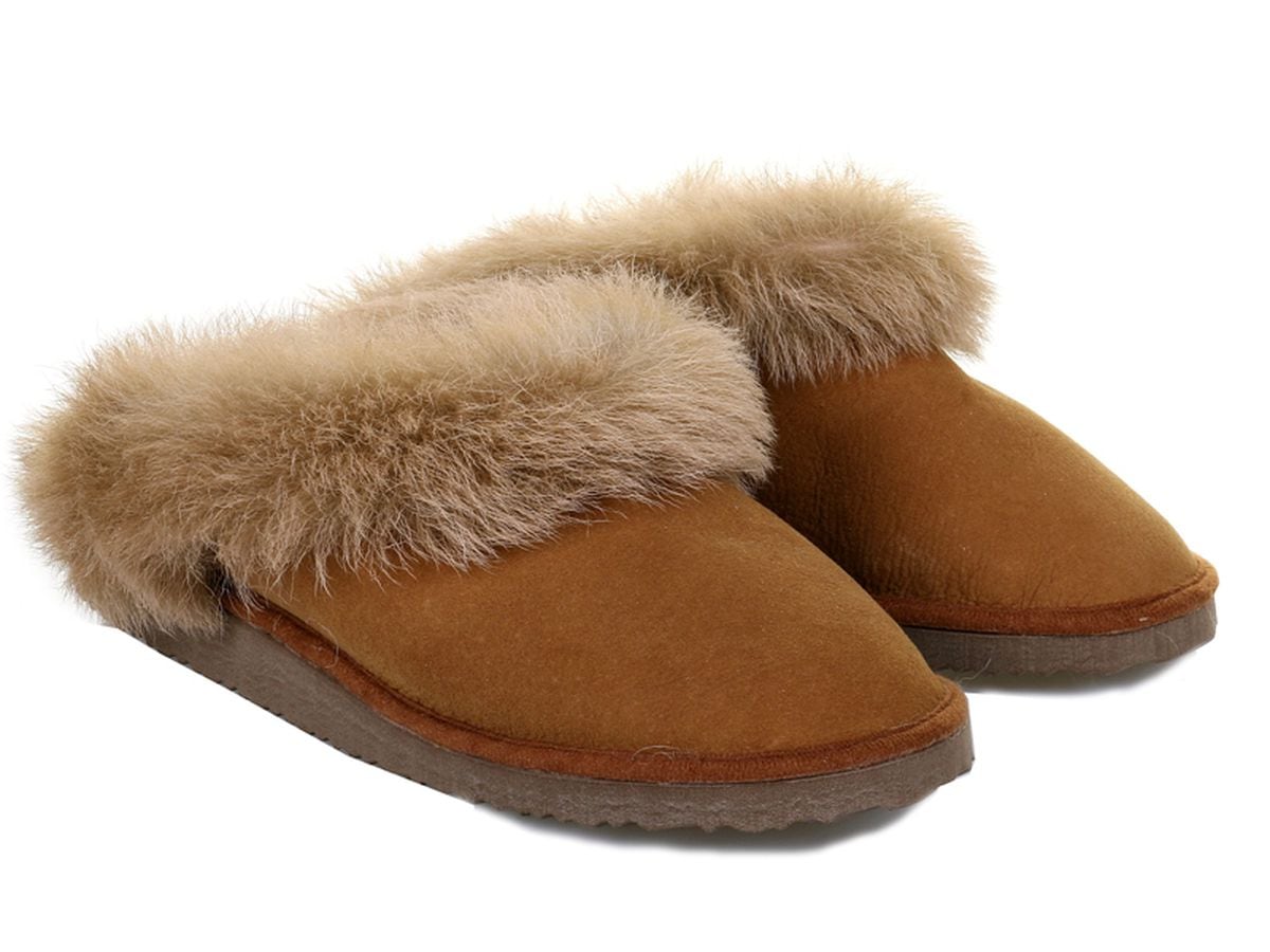 Glencroft Real Sheepskin Collared Mule with Sole