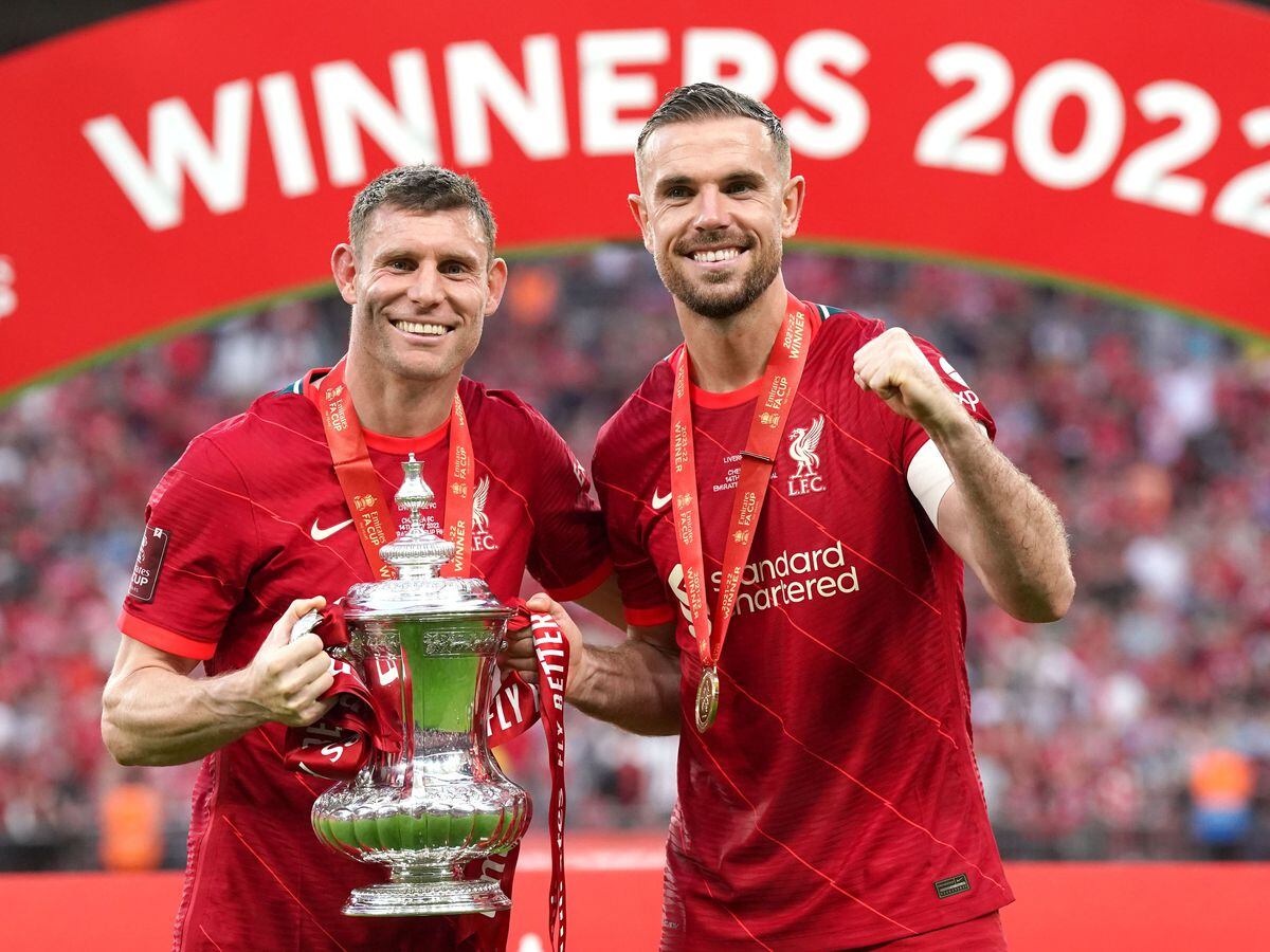 James Milner, left, helped Liverpool win the FA Cup