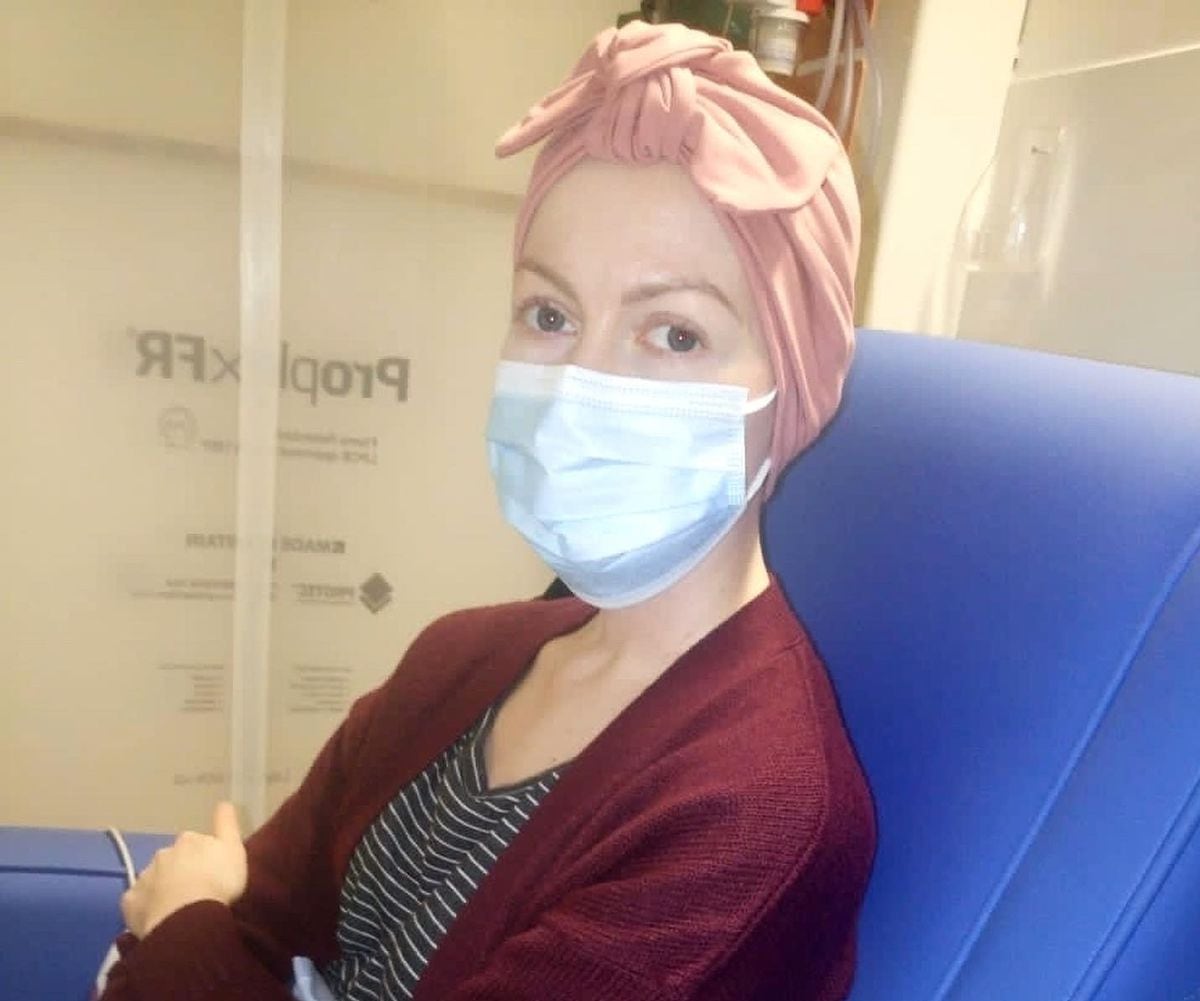 Laura Hunter going through chemotherapy during the Covid outbreak