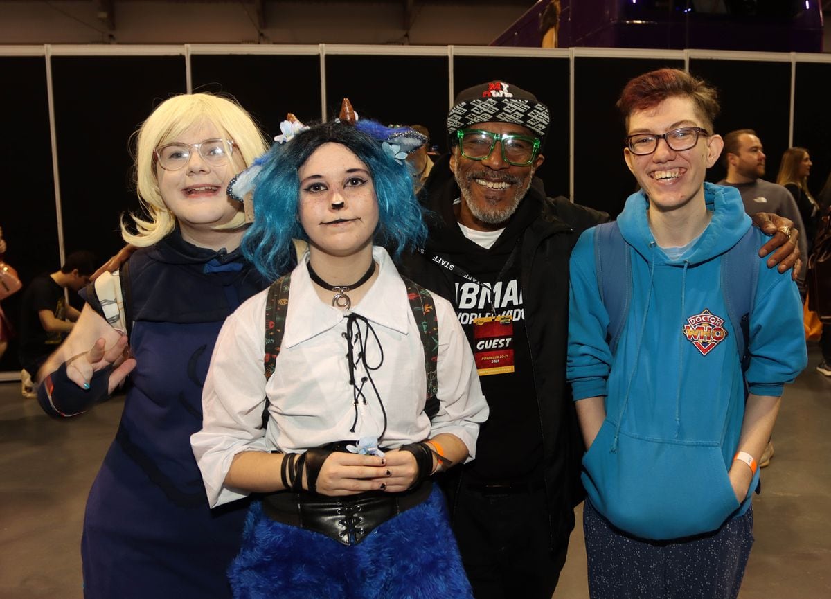 Red Dwarf and Strictly star Danny John-Jules with Lara Evans, Kite Allan and Andu Evans 