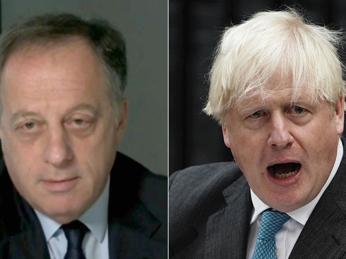 Richard Sharp (left) and Boris Johnson