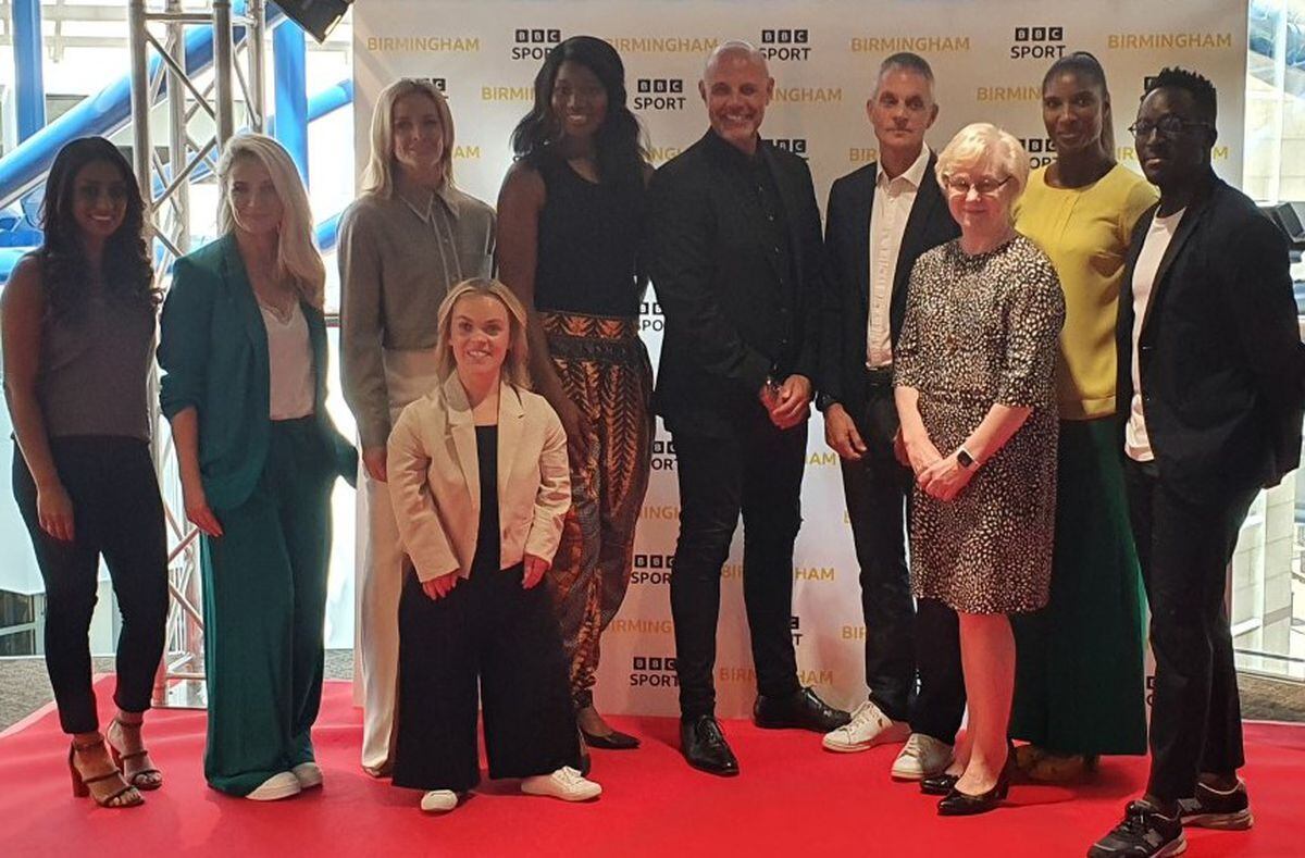 Presenters and BBC leaders gather to enjoy the launch event