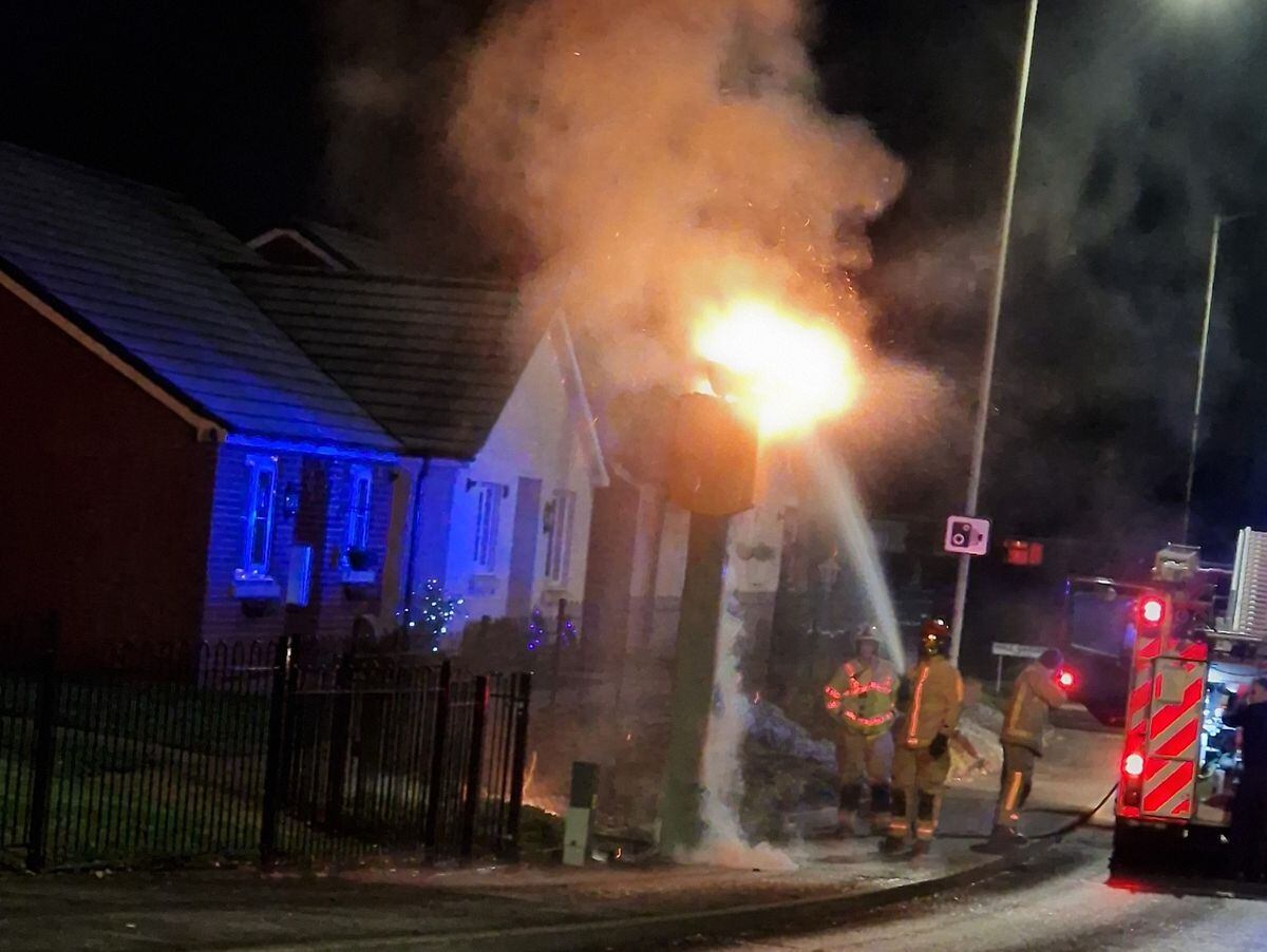 Shropshire Fire & Rescue Service said the blaze appeared to be 'malicious'. Photo: Aaron Hawtin