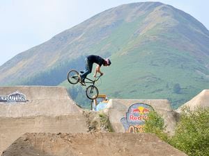 BORDER WITH WORDS.  Revolution Bike Park, Llanygynog held an event for BMX riders including some X Games medallist.  **WITH VIDEO** 04.09.14 PIC BY LAURA DUTFIELD COPYRIGHT OF SHROPSHIRE NEWSPAPERS.