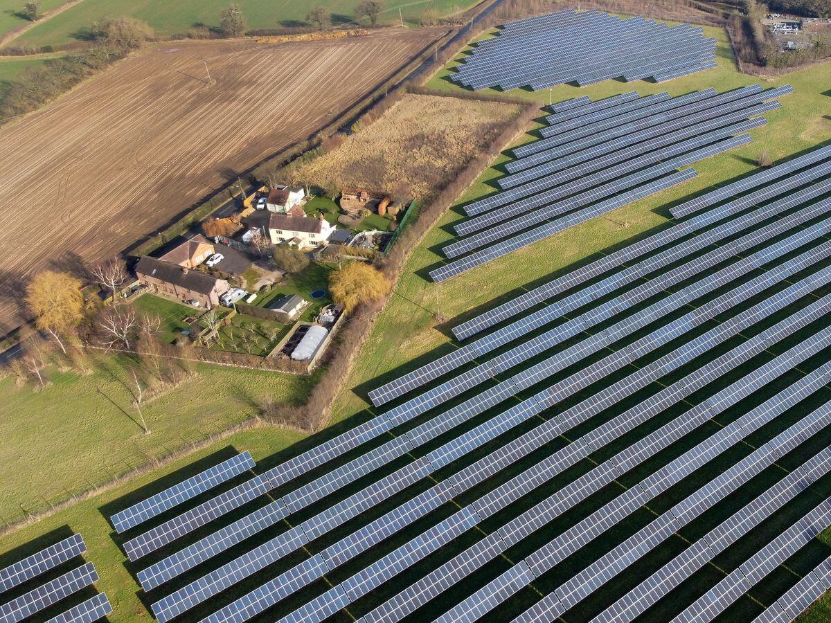 The solar farm at Wheat Leasows, Telford