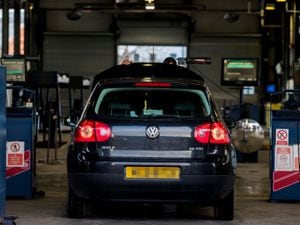A vehicle during its MOT test