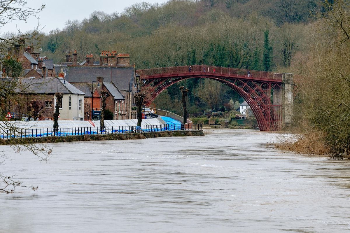 Flooding in Ironbridge earlier this year