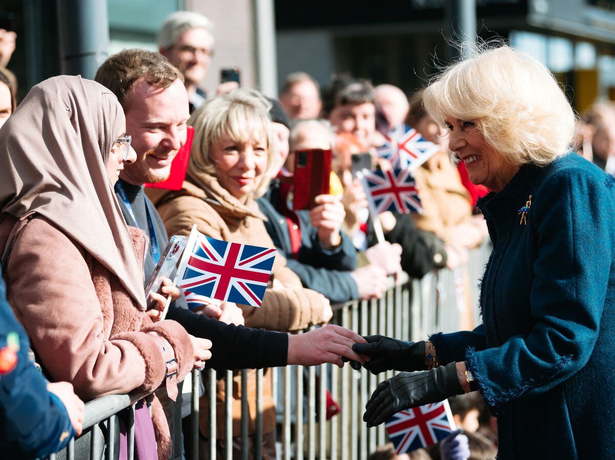 Camilla, Queen Consort, visits Southwater in Telford 