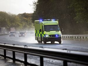 An ambulance on a motorway