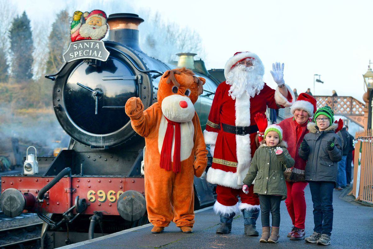 Festive friends on Santa Train at Severn Valley Railway, Bridgnorth