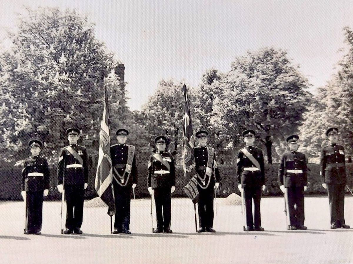 John Jones pictured third from the right on the lead up to the Coronation of HM Queen Elizabeth II, 1953