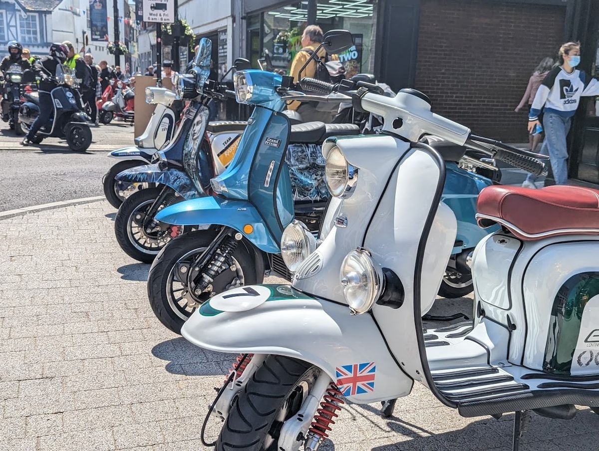Wellington town centre was filled with scooters of all types, from rare to current models