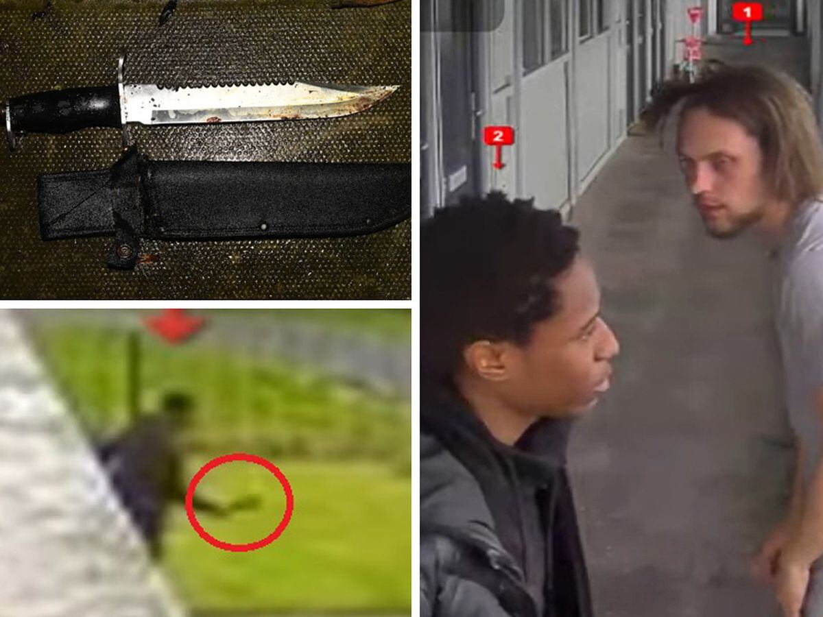 Sean Bulle and Paulius Petrasiunas are seen on CCTV together before Bulle murdered his friend. The killer was also seen fleeing the scene armed with a large hunting knife