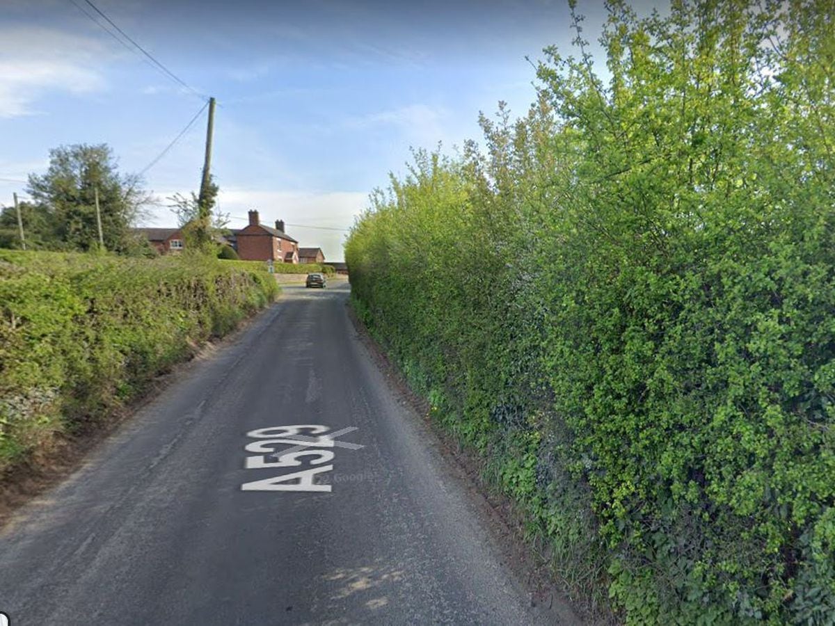 The A529 north of Adderley. Picture: Google