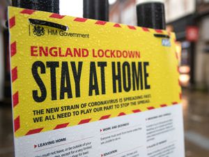 Government sign warning people to stay at home