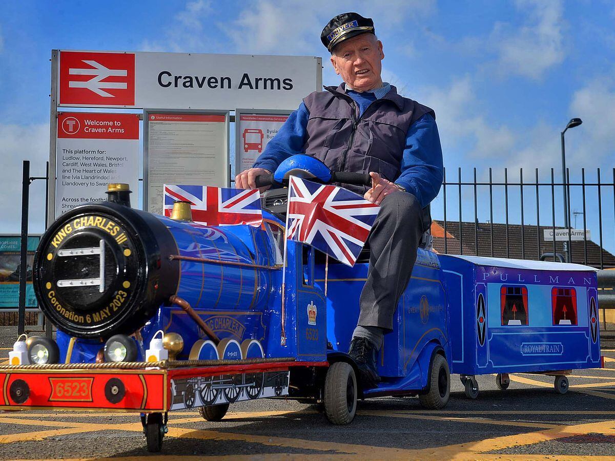 Vin Wardman with the King Charles III Coronation train he has created.