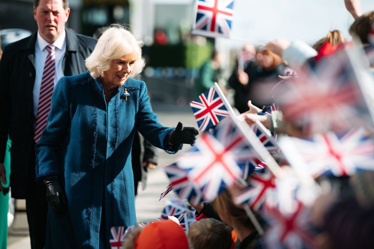 Camilla, Queen Consort, at Southwater in Telford